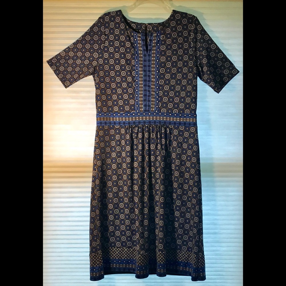 TALBOTS Kaleidoscope Short Sleeves Dress